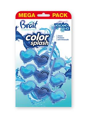 WC valiklis - gaiviklis Brait Color Splash Volcano Ice, 135 g, 3 vnt.