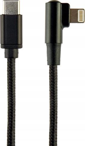 Провод Gembird USB Type-C Male, Lightning Male, 0.25 м, черный цв.