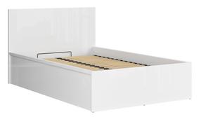 Lova viengulė Tetrix B, 120 x 200 cm, balta sp., be čiužinio, su grotelėmis