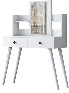 Kosmētikas galds Kalune Design BJ102 - 2232, balta krās., 111.8 cm x 40 cm x 97.8 cm