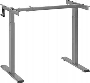 Galda kājas Maclean MC-790NG, 133 cm x 60 cm, 70 - 118 cm, pelēka krās.