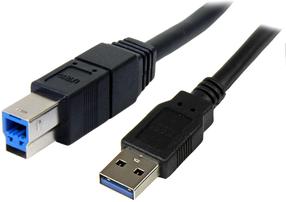 Kabelis StarTech USB 3.0 Cable A to B USB, USB 3.0 B male, 3 m, juoda sp.