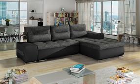 Kampinė sofa Ottavio Berlin 02, Soft 11, tamsiai pilka sp., dešininė, 180 x 275 cm x 85 cm