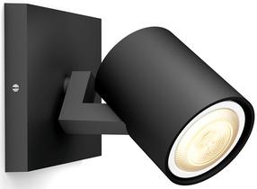 Viedais apgaismojums pārvietojams Philips Hue Runner, GU10, 2200 - 6500 °K, 1 x 5.7 W, melna krās. / melna krās.
