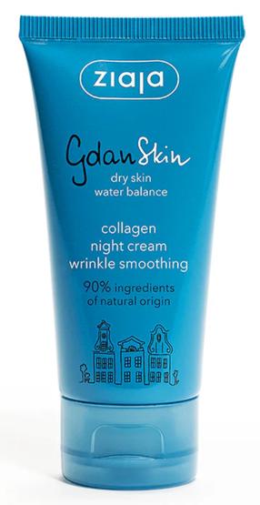 Nakts sejas krēms Ziaja GdanSkin Collagen, 50 ml, +17