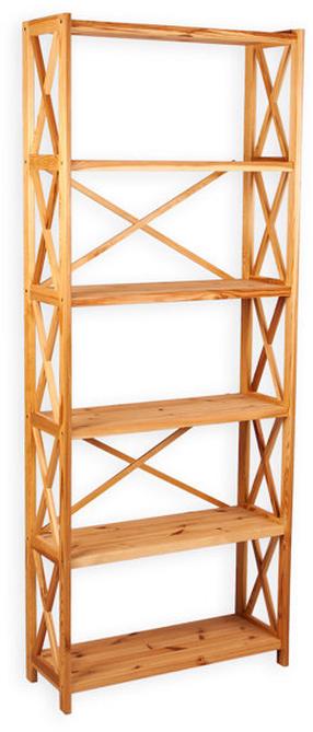 Grīdas plaukts Felix 6, brūna krās., 202 cm x 31 cm x 80 cm