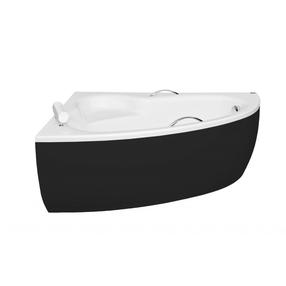 Vonia, kampinė Besco Natalia, 150 cm x 100 cm x 59.5 cm, kairinė, juoda sp.
