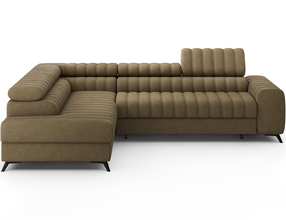 Kampinė sofa - lova Kanedo Nube 20, šviesiai ruda sp., kairinė, 204 x 269 cm x 86 cm