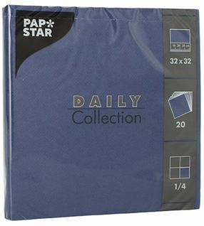 Popierinės servetėlės Pap Star Daily Collection, 32 cm x 32 cm, tamsiai mėlyna (navy) sp., 20 vnt.
