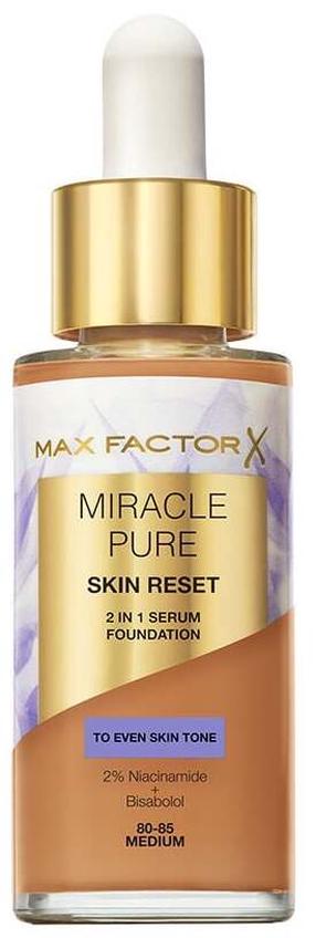 Grima bāze Max Factor Miracle Pure Skin Reset 2in1, vidutinis, 80-85, 30 ml