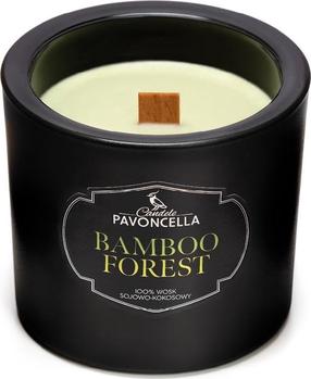 Svece, aromātiskā Pavoncella Bamboo Forest, 50 h, 170 g, melna krās.