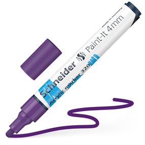 Акриловый маркер Schneider Paint-It 320, 4 мм, темно фиолетовый цв.