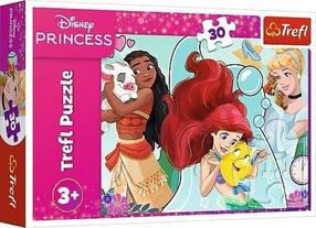 Dėlionė Trefl Disney Princess Beautiful And Brave 18323, 20 cm x 27 cm, 30 vnt., įvairių spalvų
