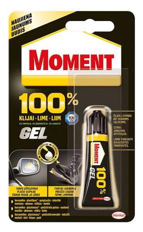 Liim universaalne Moment 100 % Gel, 0.008 kg, läbipaistev v.
