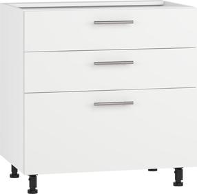 Apatinė virtuvinė spintelė Vento DS3-80/82, balta, 80 cm x 52 cm x 82 cm