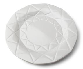 Lėkštė AffekDesign Adel, Ø 24 cm, balta sp.