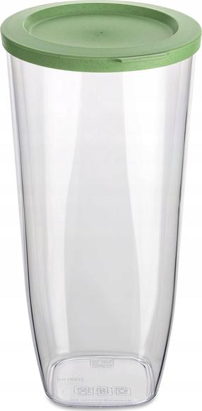 Pārtikas uzglabāšanas trauks Koziol Connect, 2 l, 13.2 cm x 12.5 cm, caurspīdīga krās./zaļa krās.