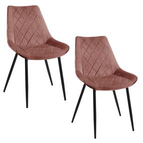 Krēslu komplekts Akord SJ.0488, matēts, rozā krās., 40.5 cm x 44 cm x 83 cm, 2 gab.