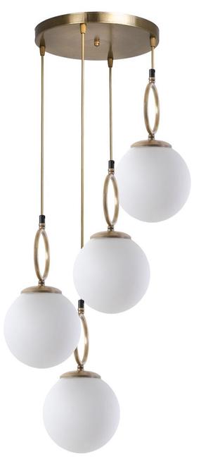Lampa karināms Opviq Morino 846STL2827, E27, 4 x 60 W, balta krās. / zelta krās.