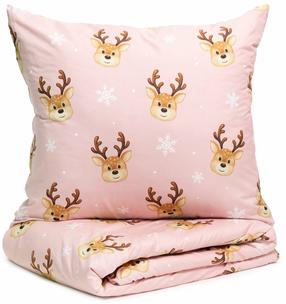 Kalėdinis patalynės užvalkalų komplektas Homla Iremi, rožinis, 140 x 200 cm