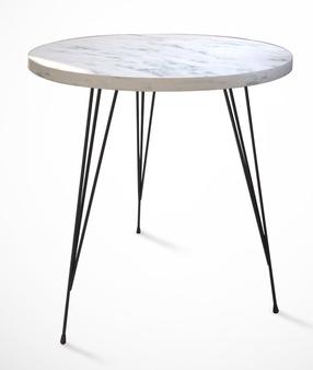 Kavos staliukas Kalune Design Sandalf, balta sp./juoda sp./pilka sp., 40 cm x 40 cm x 44 cm
