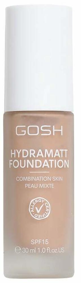 Šķidrā grima bāze Gosh Hydramatt, SPF 15, vidēji sarkana krās., 008r, 30 ml