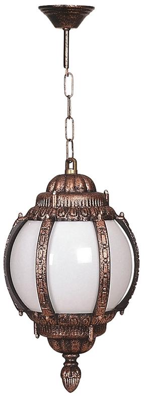 Lauko pakabinamas šviestuvas Opviq BFE-68203-BKR-OP, 60W, E27, IP65, ruda sp., 26 cm x 55 cm