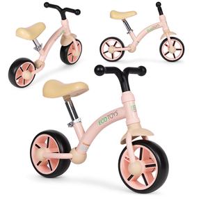 Balansinis dviratis, vaikų EcoToys Eva, rožinė sp., 7.7"