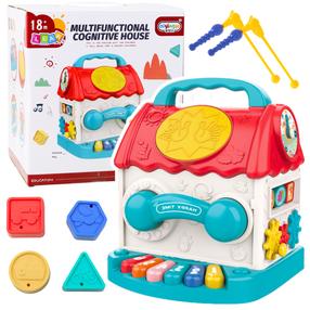 Lavinamasis kubas, namas Lean Toys Multifunctional Cognitive, 26 cm, įvairių spalvų