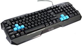 Klaviatūra E-Blue Polygon, EN, mėlyna/juoda