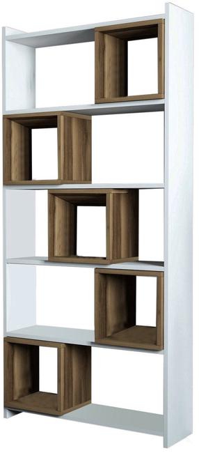 Pastatoma lentyna Kalune Design Box 845HCT3630, balta sp./riešuto sp., 170 cm x 22 cm x 80 cm
