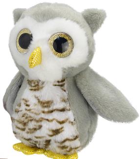 Плюшевая игрушка Wild Planet Owl 50414, серый цв., 15 см