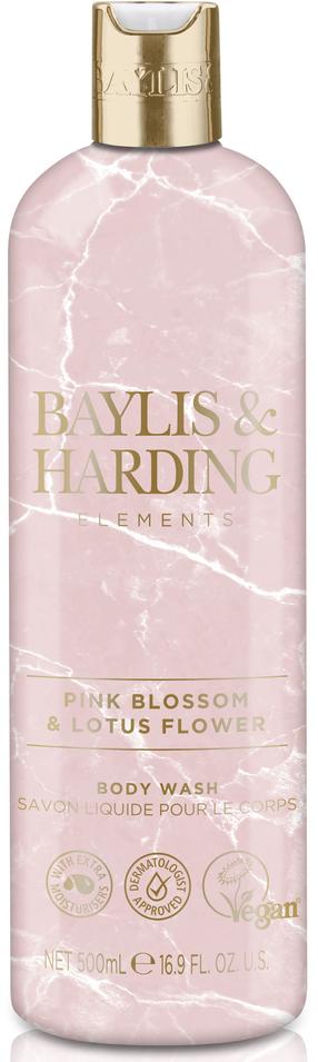 Kūno prausimosi želė Baylis & Harding Elements Pink Blossom/Lotus Flower, 500 ml