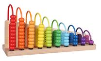Medinis skaičiavimo žaislas EcoToys Wooden Abascus, 14 cm, įvairių spalvų