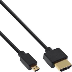 Провод InLine HDMI A male, Micro HDMI male, 1 м, черный цв.