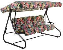 Lauko sūpynės Patio Milano Black Edition, žalia sp./įvairių spalvų, 220 cm x 134 cm x 157 cm
