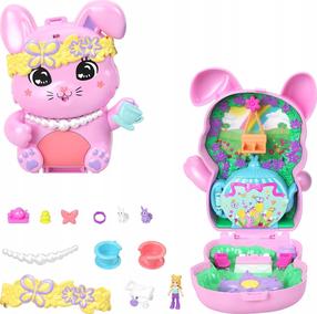 Figūriņu komplekts, ar piederumiem Polly Pocket Compact Bunny, rozā krās.
