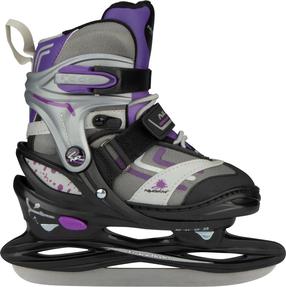 Фигурные коньки Nijdam Purple Disco, серебристый цв./черный цв./фиолетовый цв., 34 - 37