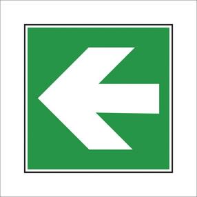 Знак эвакуации, 10 см x 10 см