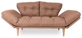 Sofa-lova Hanah Home 3-Seat Nina Daybed GR102, šviesiai ruda sp., 120 x 60 cm x 40 cm