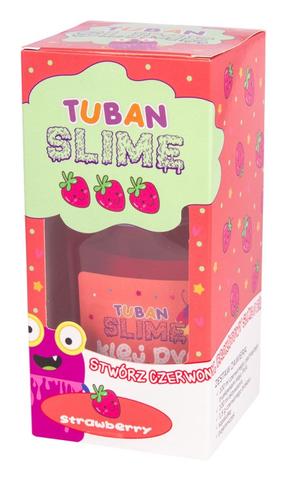 Žaislinis šlykštukas - gleivės Tuban Super Slime Strawberry, skaidri sp./raudona sp.