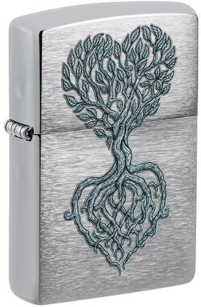 Šķiltava Zippo Tree of Love Design 46232, sudraba krās./zaļa krās.