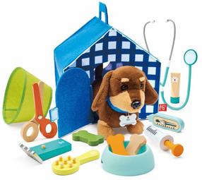 Rotaļlietu ārsta komplekts, veterinārārsta komplekts Hape E3229A, daudzkrāsaina