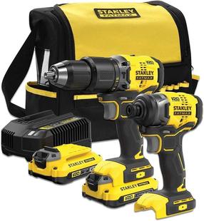 Akumuliatorinių įrankių rinkinys Stanley SFMCK461D2S-QW, 18 V