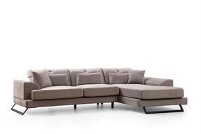 Kampinė sofa Hanah Home Frido 560ARE1224, šviesiai pilka sp., dešininė, 190 x 308 cm x 92 cm