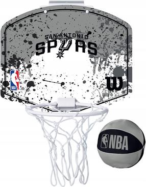 Pakabinama krepšinio lenta su lanku, su kamuoliuku Wilson Antonio Spurs, su kamuoliuku