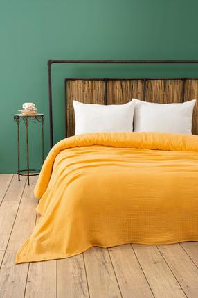 Gultas pārklājs Mijolnir Muslin, dzeltens krās., 170 cm x 250 cm