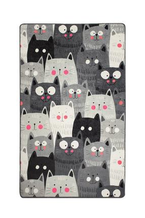 Kilimas Conceptum Hypnose Cats 876CHL1130, pilka sp./įvairių spalvų, 140 cm x 190 cm
