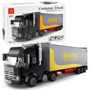 Konstruktorius Container Truck ZA3844, 352 vnt., juoda sp./pilka sp.