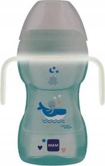 Puodelis su snapeliu Mam Fun To Drink Better Together, 270 ml, 9 mėn., plastikas, žalia sp.